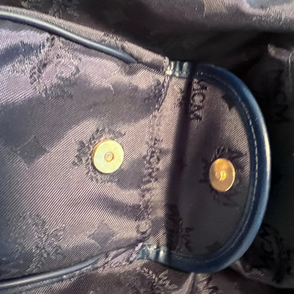 Vintage MCM Black Nylon Canvas Silky Jacquard Monogram Visetos Mini Backpack - Picture 5 of 7